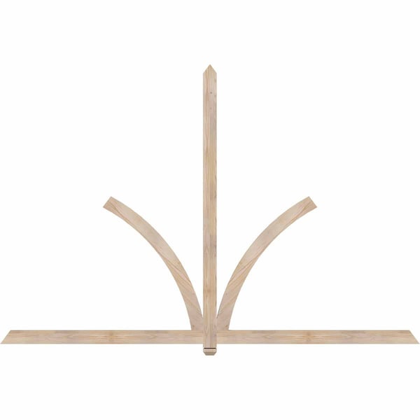 Ekena Millwork Redmond Smooth Timber Gable Bracket, Douglas Fir, 108"W x 72"H x 1 1/2"D x 3 1/2"F, 16/12 Pitch GBW108X72X0204RED00SDF - main